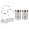 WallMounted 304 Stainless Steel Chopsticks Spoon Storage Drain Rack Basket Kitchen Utensils