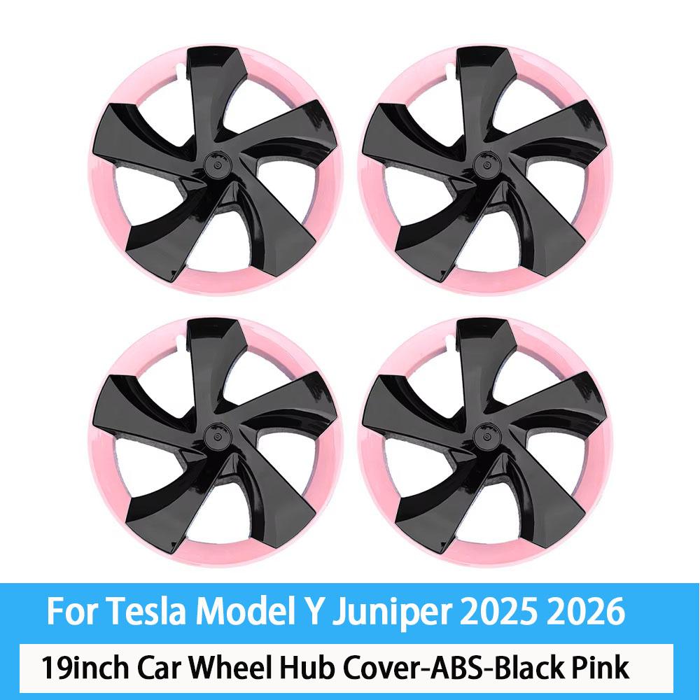 For Tesla Model Y Juniper 2025 HubCap 19 Inch Wheel Caps Auto Performance Replacement Hub Cap Full Rim Cover Accessories 4PCS
