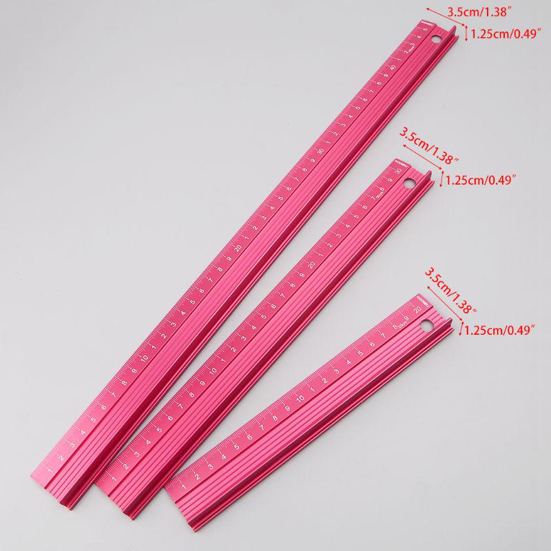 Buy Aluminum Alloy Straight Ruler Protective Scale Measuring Engineers ...