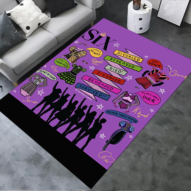 Nuovo Tappeto SIX the Musical 2025 per Soggiorno Camera da Letto Casa Decorazione Divano, Tappetino Antiscivolo per Giochi Bambini164
