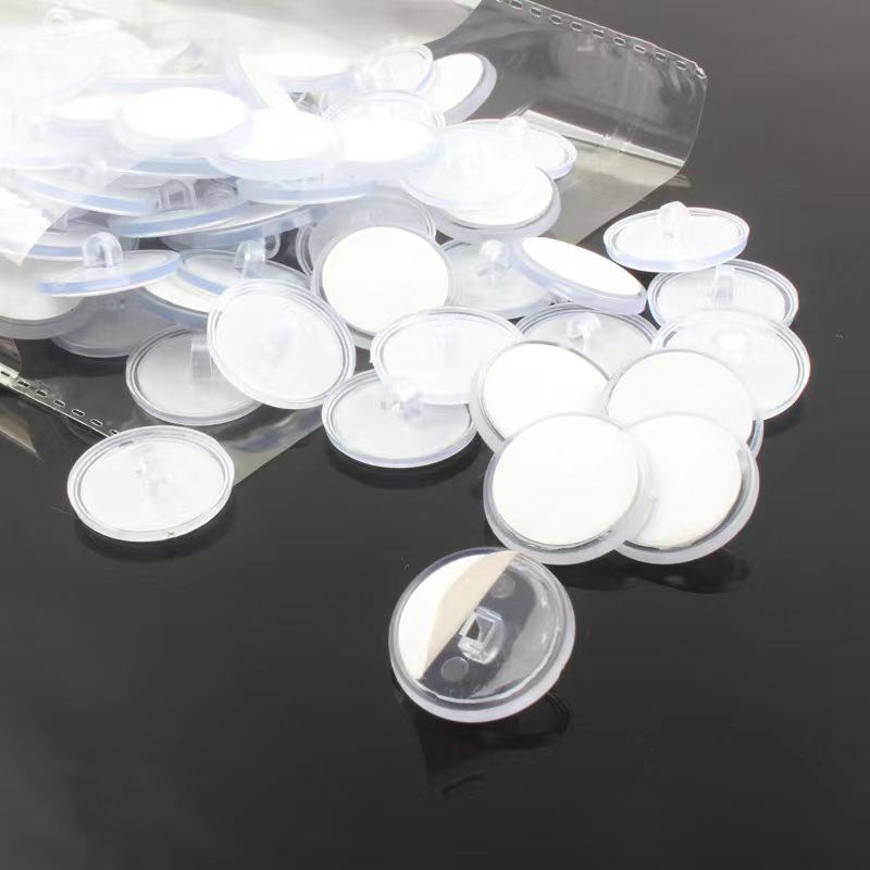 Round Transparent No-Trace Hooks: 2/3/4cm Strong Adhesive, No-Drill Ceiling Mount Hanging Hooks