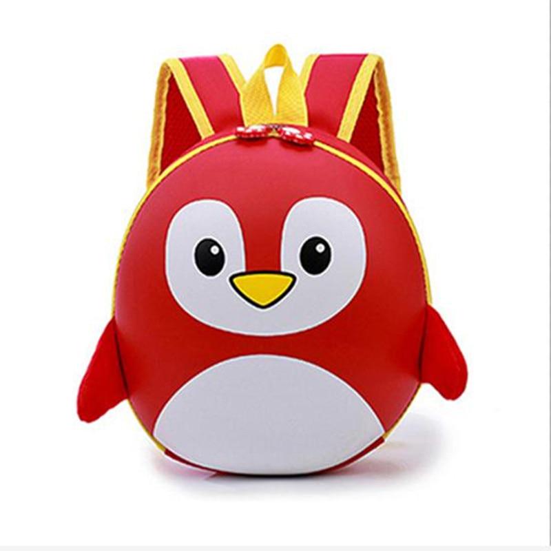 Nové 3D dětské školní tašky Kreslený pevný skořepinový batoh pro děti Školní batoh Tučňák