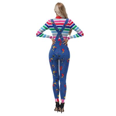 Neuer Halloween-Kostüm-Jumpsuit Digitaldruck Bühnenauftrittskostüm Jumpsuit