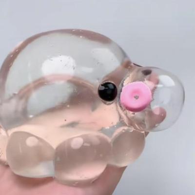 Octopus Squeeze Fidget Toy Rubber Clear Crystal Octopus Hand Relax Toy Homemade Bubble Hairstyle Game For Kids Adults Pinch Toy