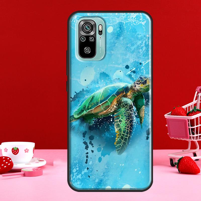 Roztomilé želvy Malovaný kryt pro Xiaomi Redmi 10 9 9A 9C 9T Zadní kryt pro Redmi Note 11 Pro 8 9 10 Pro 9S 10S 11S