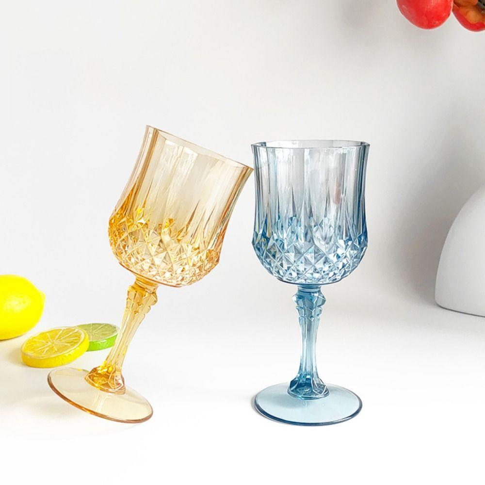 12 Stück Wiederverwendbare Party- Weingläser Kunststoff Hohes Glas High-End-Kelch Abendessen