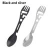 Multitool Spoon Fork 10-in-1 Outdoor Camping Tableware Portable Bottle Opener Survival Gear for Travel Hiking Picnic