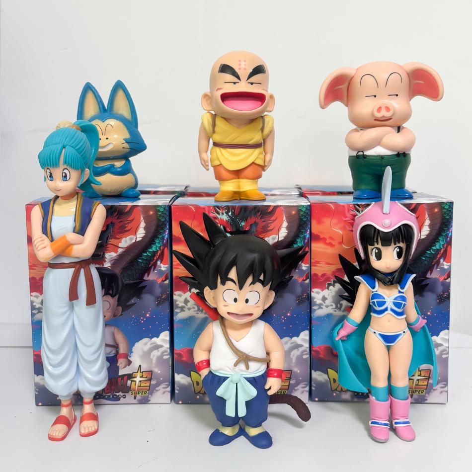 Toys Model 1-6pcs Dragon Ball Z Figures with Box Goku Chi-Chi Bulma Krillin PVC Anime ornament Collectible for Anime Fans Gift