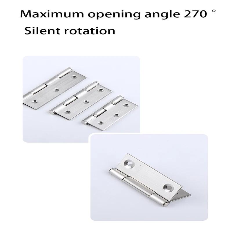 2Pcs Silvery Stainless Steel Hinge Door Connectors Cabinet Door Drawer Accessories Furniture Hinge Hardware Accessories