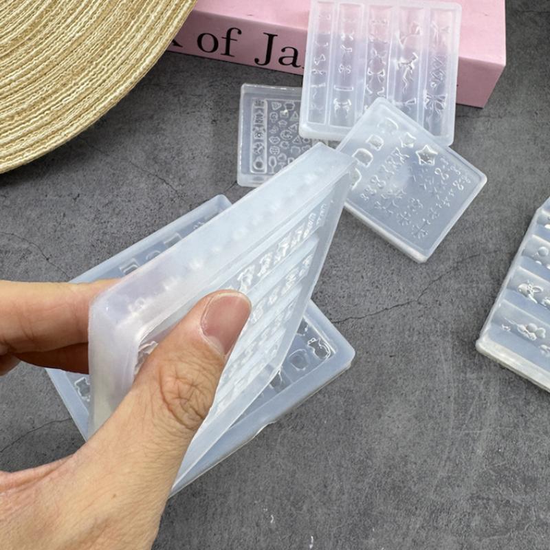 Cartoon Silicone Nail Mold Flower Nail Decorations Nails Diy Design Stereoscopic Stamping Plate Manicure Tools Art Supplies