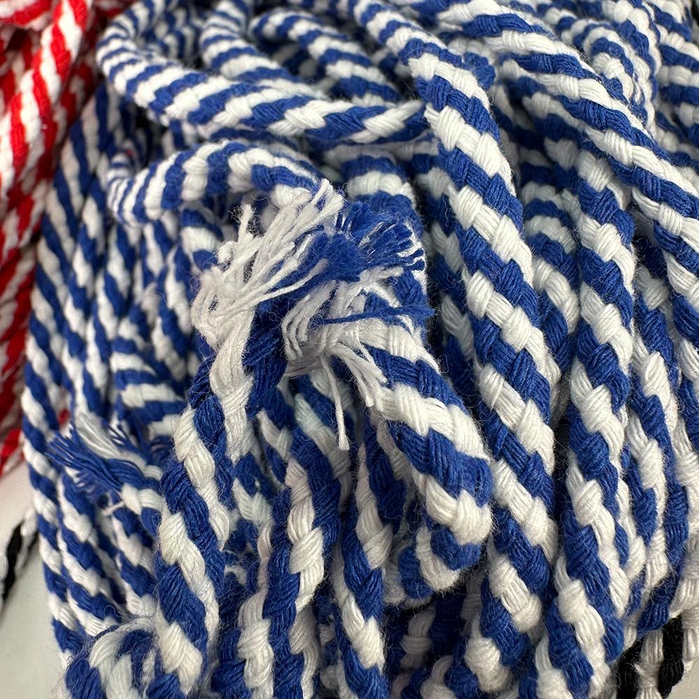 Cotton rope Yarn 100M 5mm Colorful eight Strand Cotton Rope DIY Colorful two-color cotton rope 0.5cm width