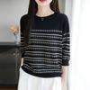 Women Knit T-shirt MODERN NEW SAGA Summer Knitted Shirt Short Sleeve Tees O-neck Patchwork Pullover Knit Tops