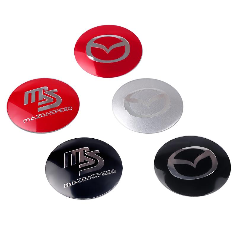 4pcs 56/60mm Car Wheel Center Cover Sticker Hub Cap For Mazda Speed MS 2 3 5 6 323 RX8 MX5 Atenza Axela CX-3 CX-4 CX-5 CX-9 CX-8 UUUU