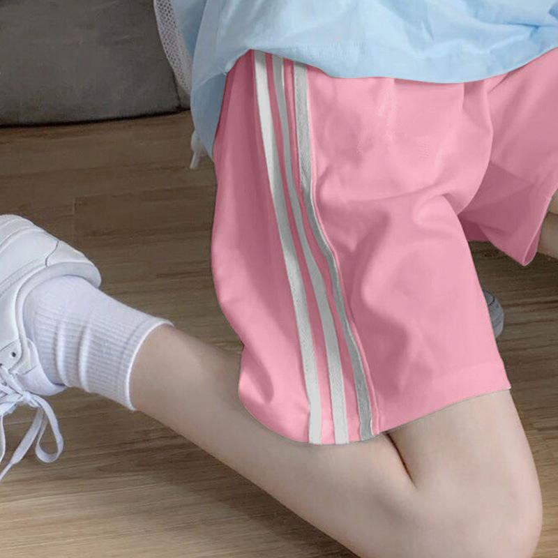 

Sports and leisure shorts for women s summer wear, thin running five-point wide-leg pants, home hot pants, thin students 2XL рожевий