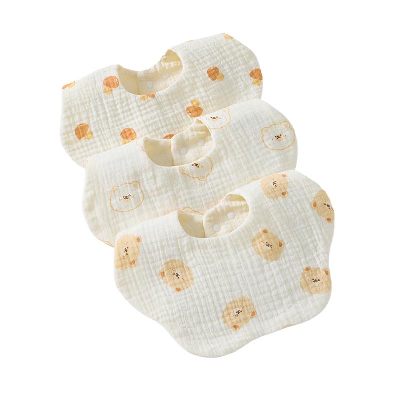 Babetes Baby Gauze Drool Bibs - 3 Pack