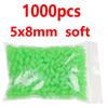 1000/3000PCS Wholesale Red Green Oval Soft Rubber Luminous Fishing Beads Glowing Sink Beads For Fishing Rigs Fishing Lure Tackle
