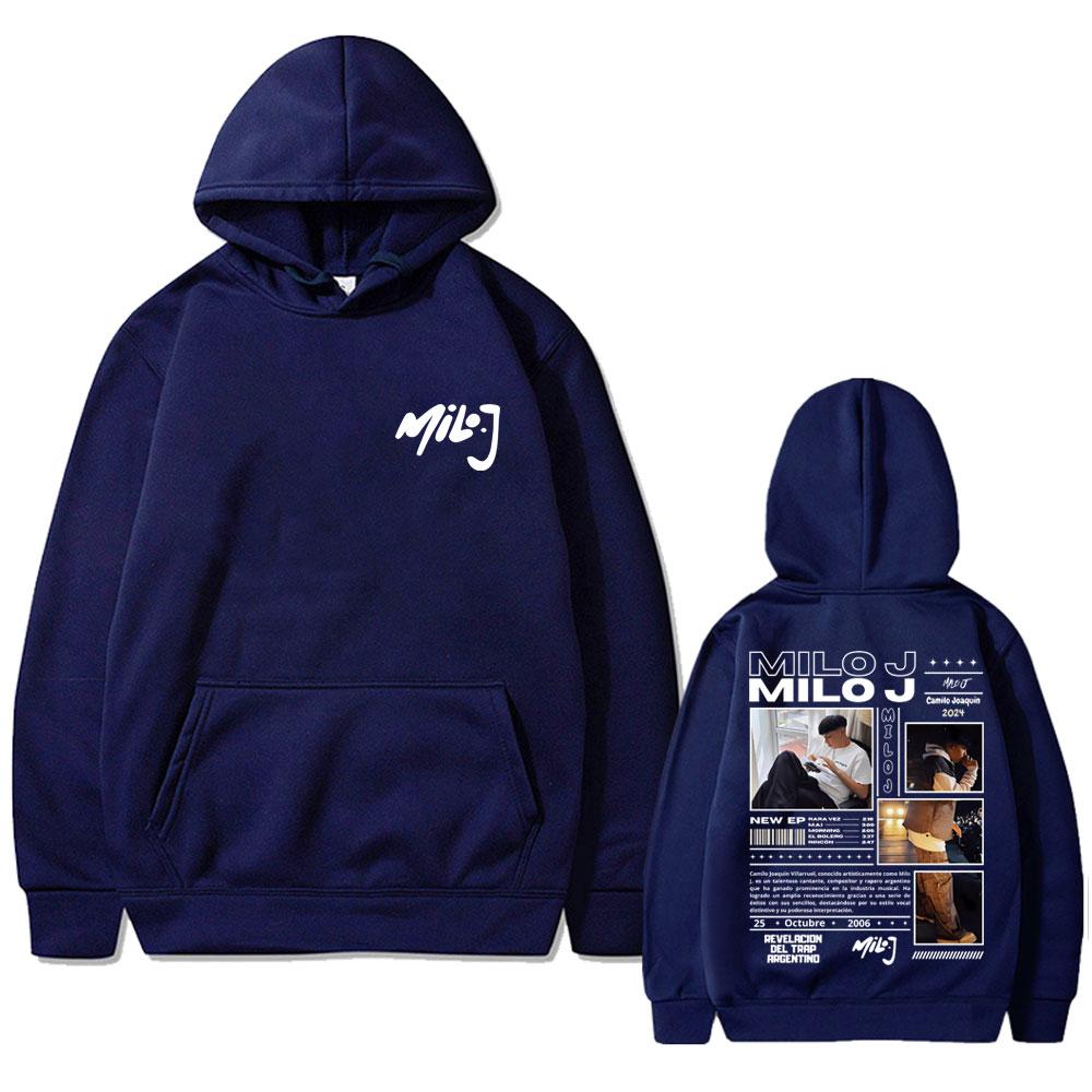 Rapper Milo J 111 Album Graphic Hoodie Men Women Hip Hop Fashion Oversized Hooded Sweatshirt Men's Casual Fleece Cotton Hoodies