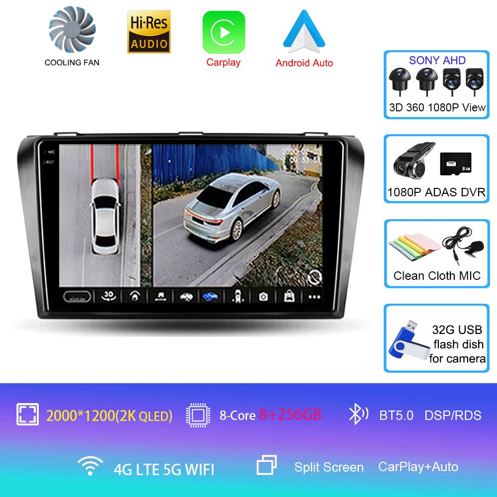 Android 14 Car Radio For Mazda 3 I For Mazda3 BK 2003 - 2009 Multimedia Video Player Navigation Stereo GPS No 2din 2 Din Dvd