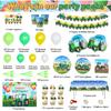 Farm Green Tractor Birthday Party Supplies, Tractor Birthday Decorations with Tractor Balloons, Backdrop, Tablecloth, Banner, Cake Toppers, John