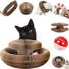 Magical Accordion Cat Scratching Board, Durable Indoor Interactive Pet Toy - Round Ball Track Magical Accordion Cat Scratching Board - Cat Toy
