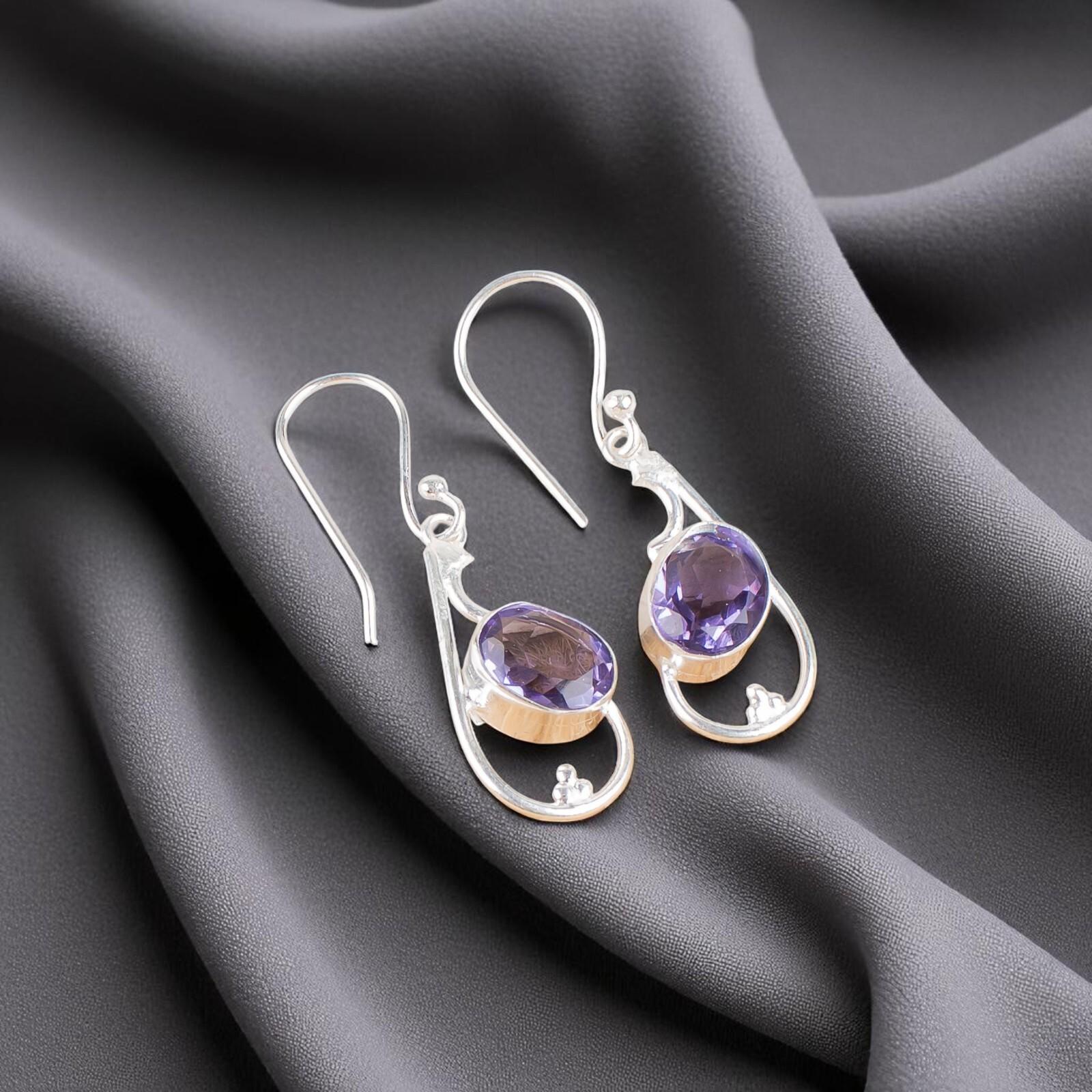 

Иолит Драгоценный камень 925 Стерлинговое серебро Ювелирные изделия Ручной работы Серьги 1,60 Для женщин EE-49-2