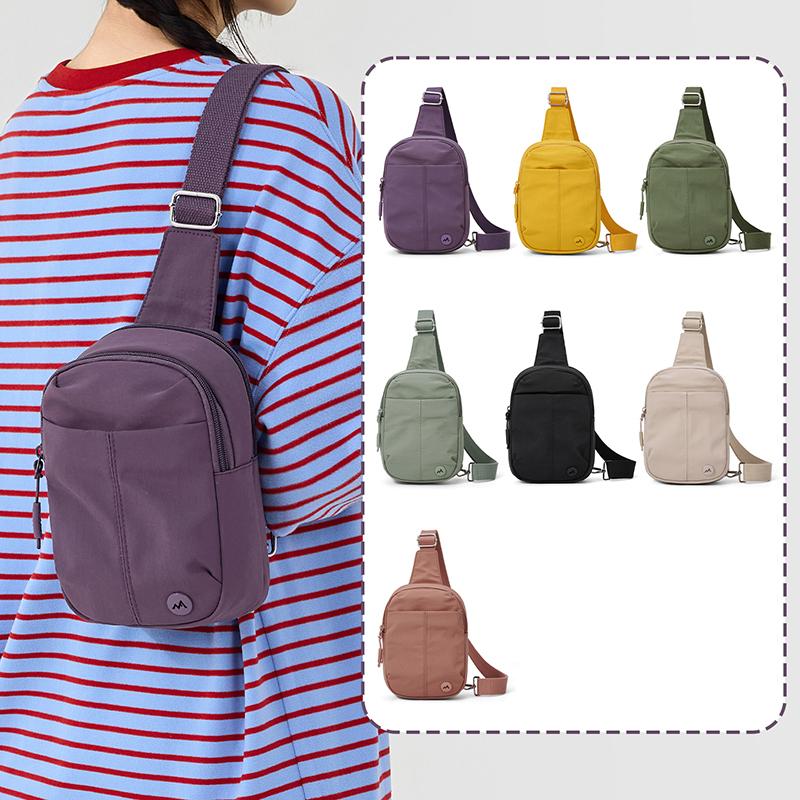 Outdoor Lightweight Crossbody Bag Travel Shoulder Bag Women's Nylon Chest Bag