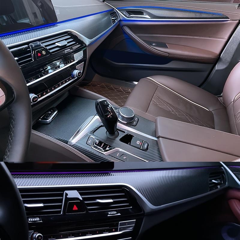 Car-Styling Carbon Fiber Car Interior Center Console Color Change Molding Sticker Decals For BMW 5/6Series G30/31/32 2018-