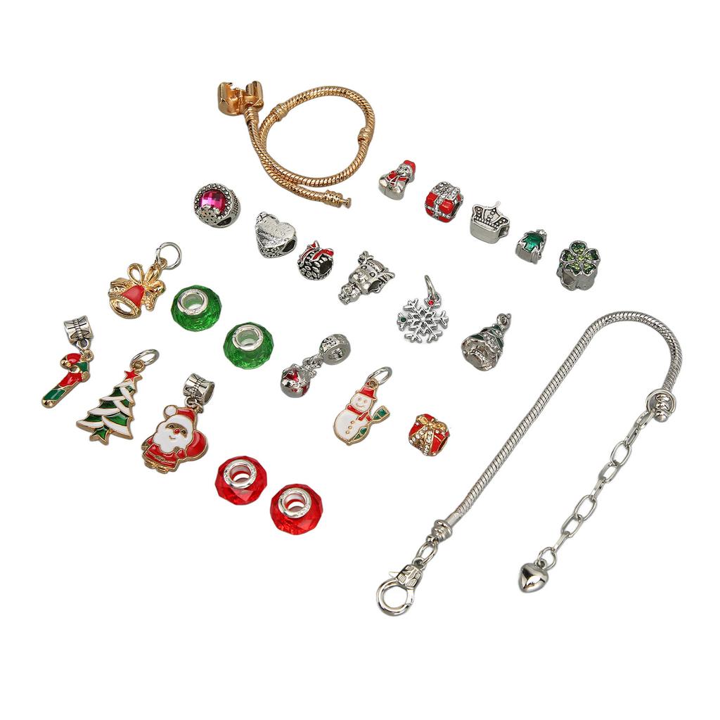 Weihnachts-Countdown-Armband-Bastelset 24 Tage Exquisites DIY Geruchloses Charm-Armband Blind Box