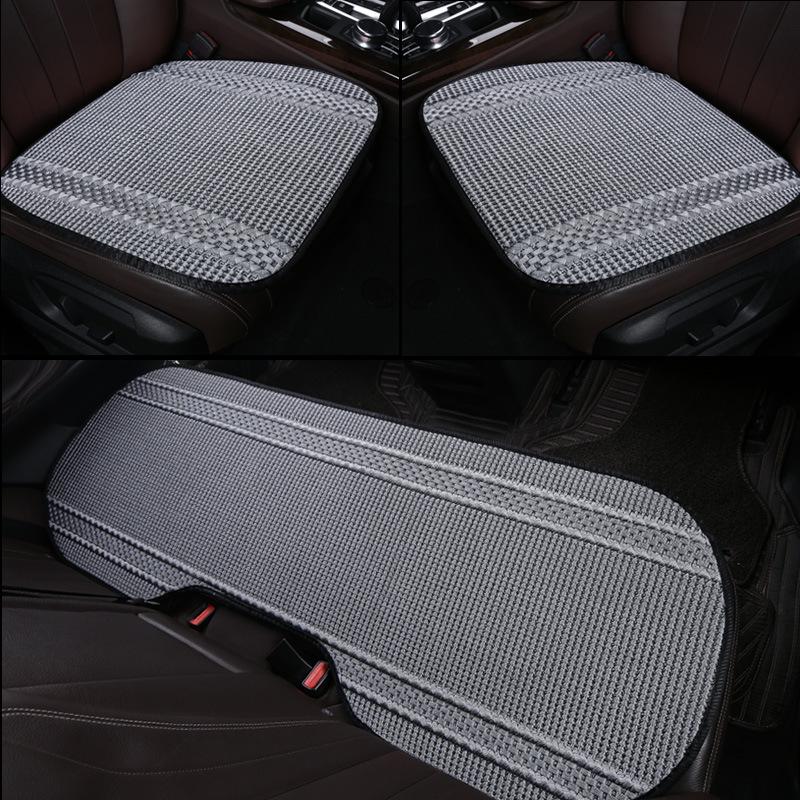 Breathable Ice Silk Car Seat Cushion - Universal, Non-Slip, Cute Solid Color, Suitable for All Seasons