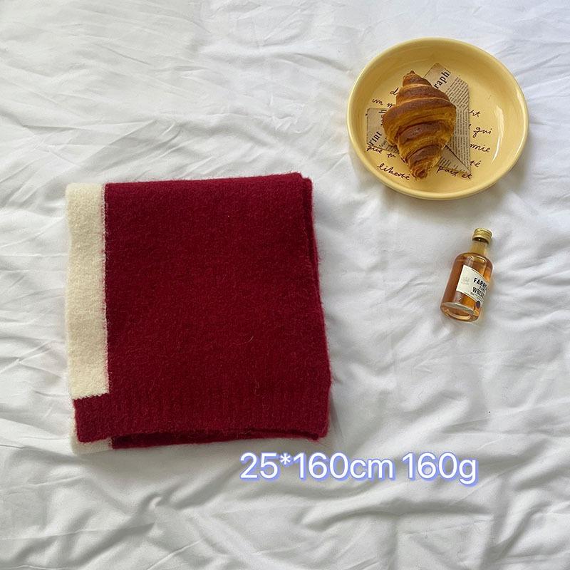 New Christmas Red Scarf Collection Autumn and Winter Warm Female Main Scarf