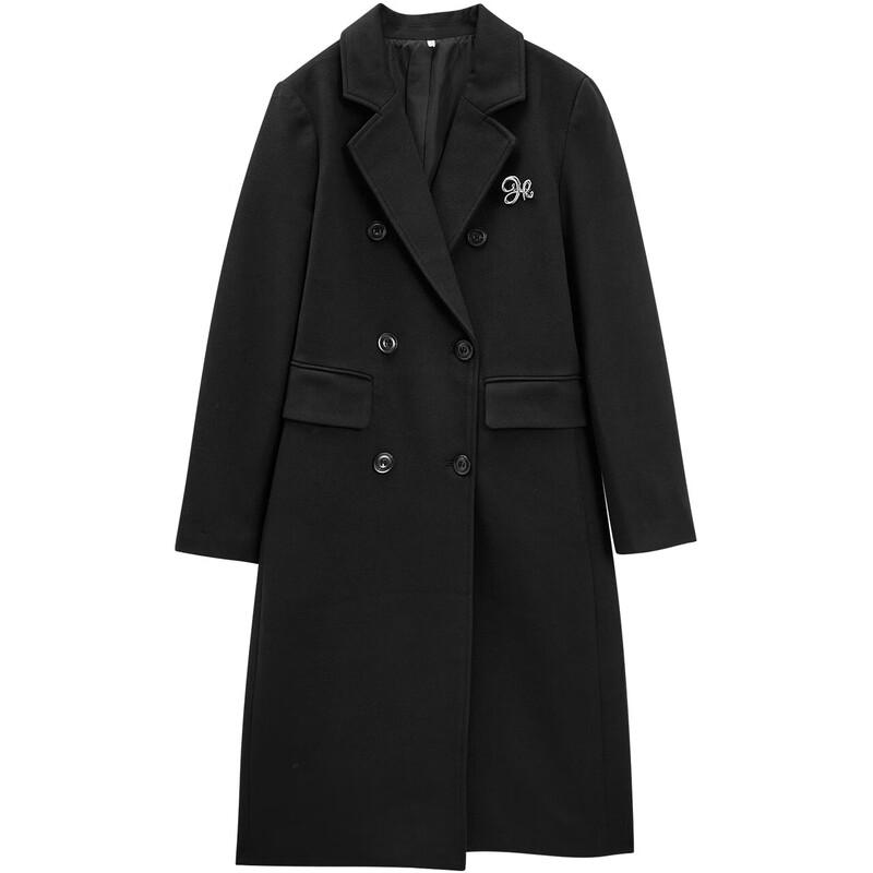 IEF Women's Plus Size French British Style Wool Blend Coat