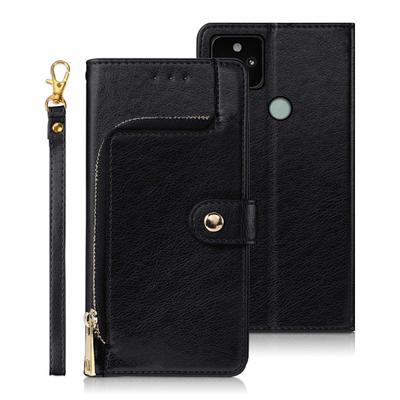 Reißverschluss-Wallet-Hülle für Honor 50 10X Lite X30i X8 X9 X7 Huawei P Smart Z 2021 Y9 2019 Y6P Cover Flip PU-Leder Holster Kartensteckplatz Lanyard Telefon Stoßstange