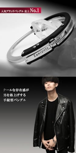 Zanipolo Tarzini Herren Armreif Manschette, Silberfarbe, Chirurgenstahl, Hypoallergen, 316L Armreif