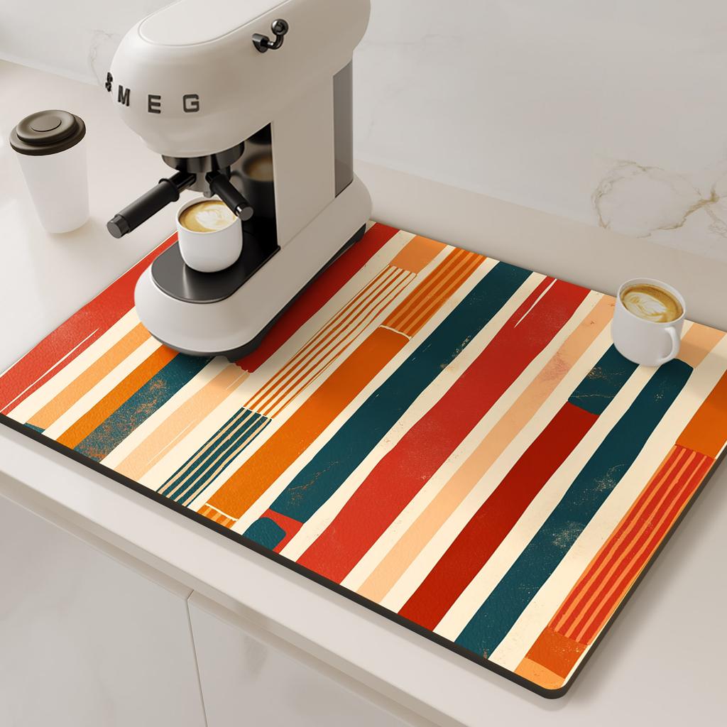 Coffee Machine Mat Drain Pad For Kitchen Non-slip Dish Drying Mats Quick Dry Tableware Faucet Placemat Dinnerware