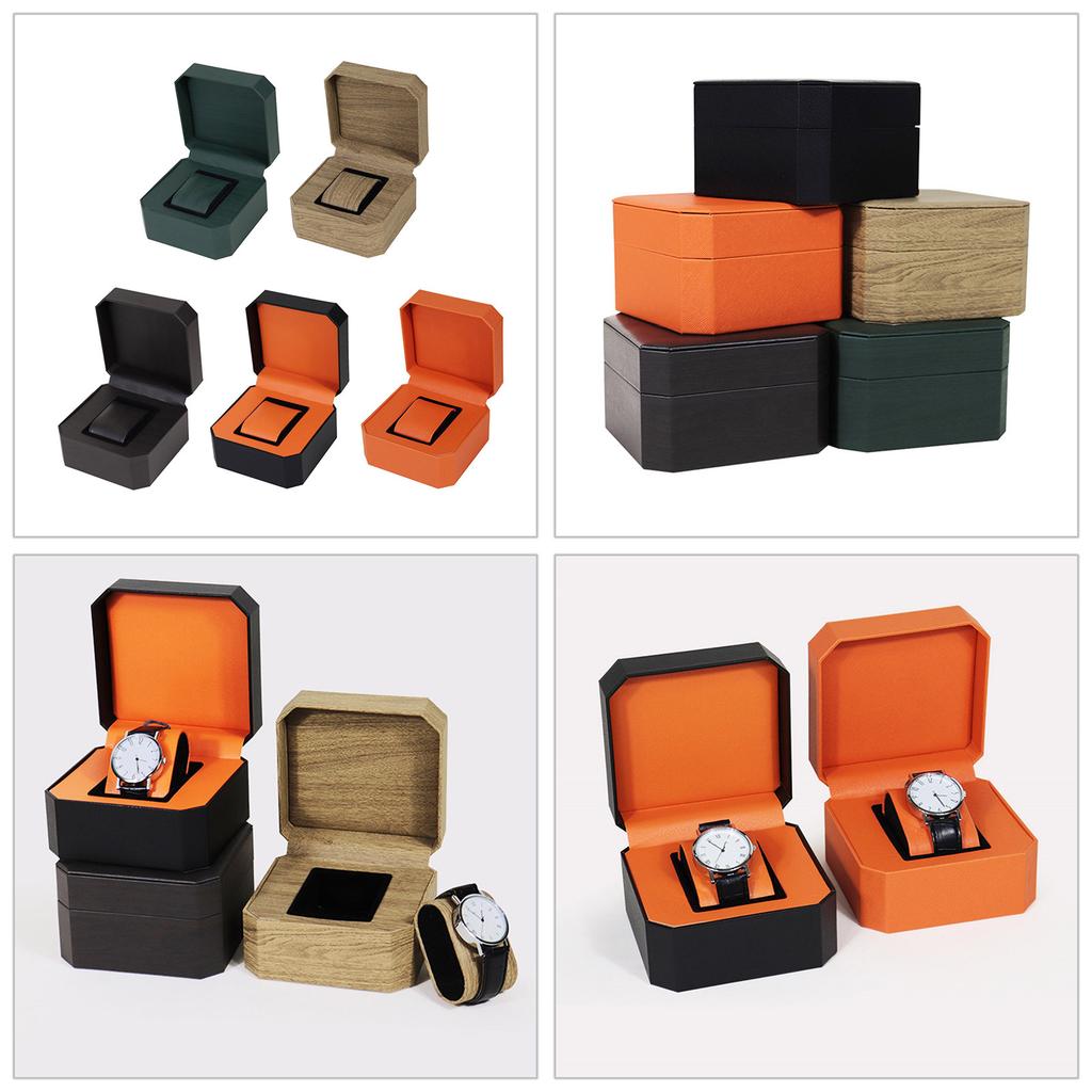 Stylish Leather Watch Box Watch Organizer Watch Storage Box PU Watch Case PU Material Perfect for Watches Storaging