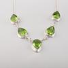 Peridot Gemstone Sterling Silver Handmade Necklace, 925 Silver Peridot Jewelry, Engagement Necklace RN-1-6