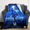 Chelsea Fc Football Player Personalized Text Blanket Gift Customizable Blanket Soft & Cozy Great for Home Decor Couch Bed Seaside