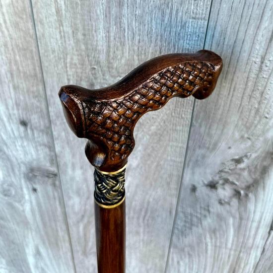93.98 cm Holzstöcke Wanderstock Holzstock Handgefertigt Holzschnitzerei Exklusiv
