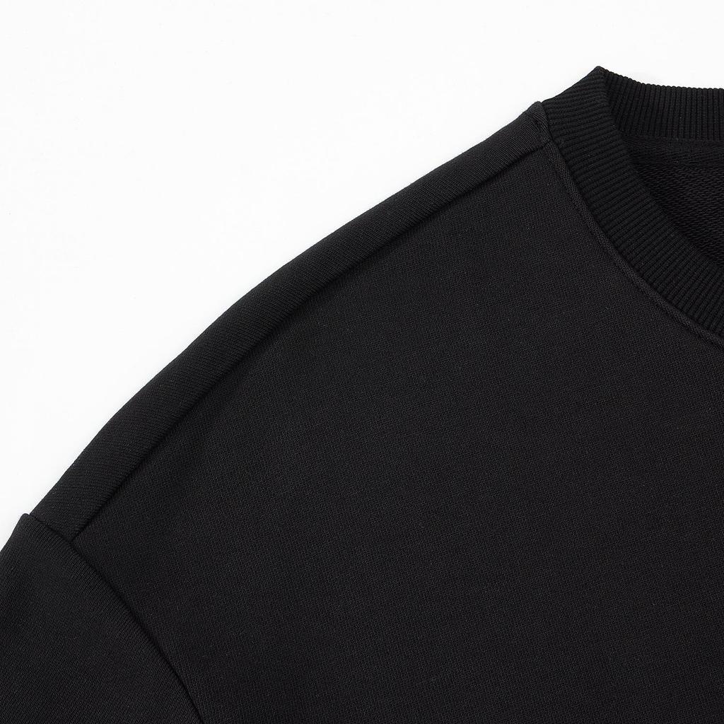 Men's Dunhuang Print Heavyweight Black Hoodie, Long Sleeve, Pure Cotton, 380G, Autumn/Winter.