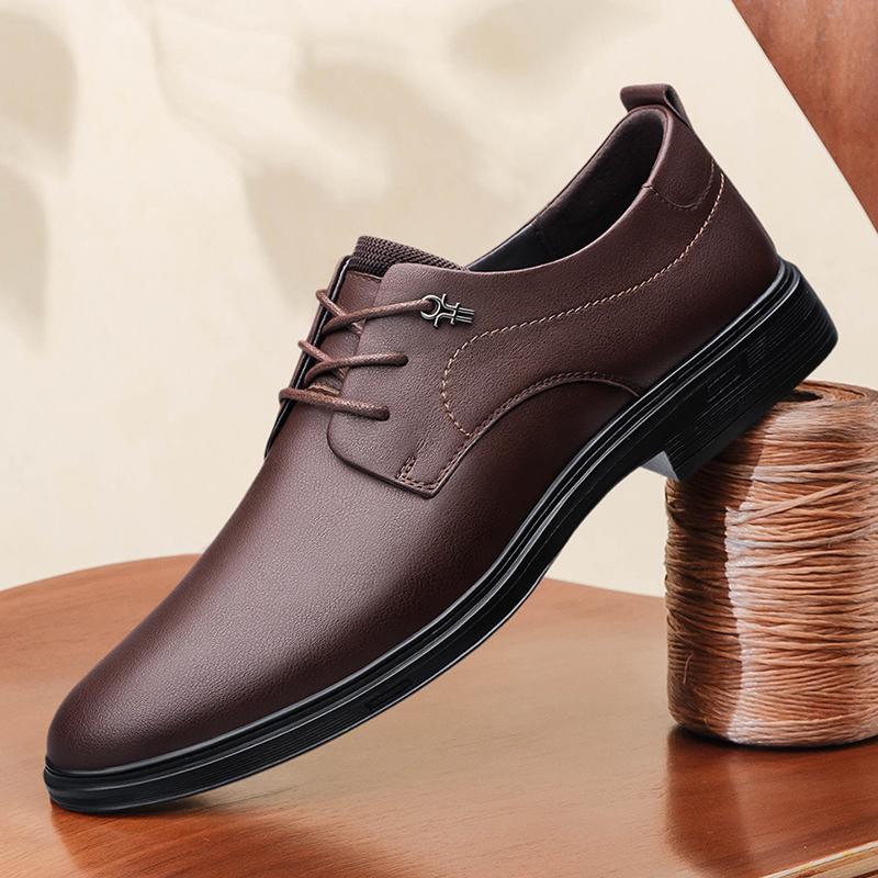 Genuine Leather Casual Shoes New Trend Men's Oxford Shoes Outdoor Non-Slip Man Formal Dress Footwear Leisure Walk Business Flats