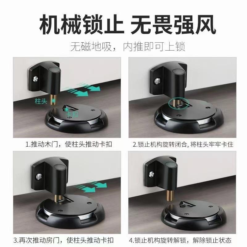 Adesivo a terra in lega di zinco senza foratura fermaporta camera da letto autobloccante anticollisione non magnetico porta invisibile collisione