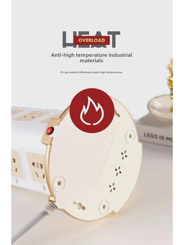 Smart Vertical Multi-Functional Socket with USB Charging Ports