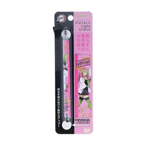 Sun-Star Stationery Demon Slayer: Kimetsu no Yaiba Meta-Cil Light Knock Mitsuri Kanroji S4483758 Refill-Free Erasable Knock-Type Pen,