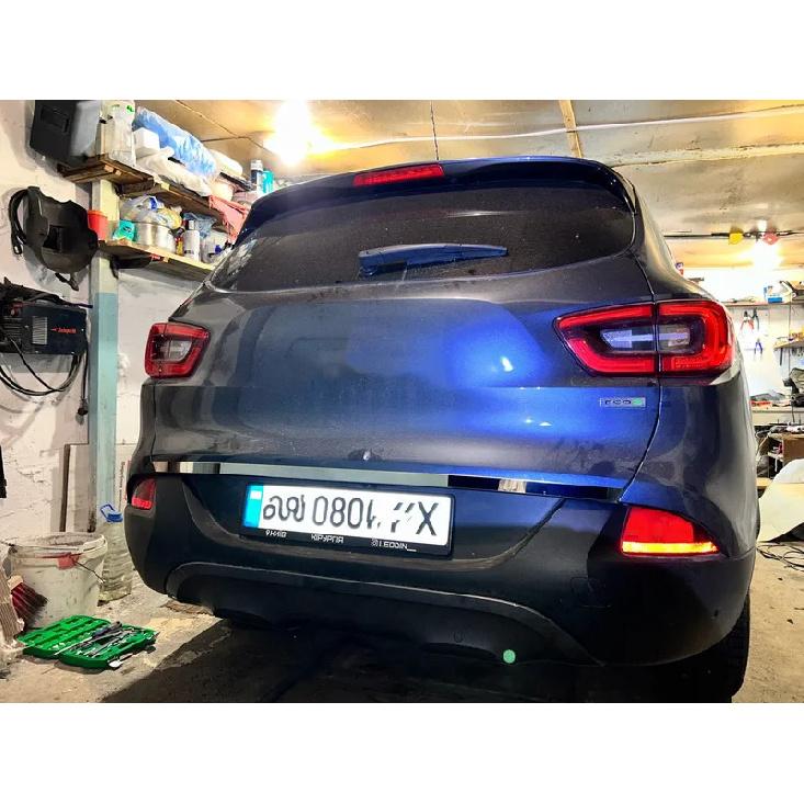 Para Renault Kadjar 2016 2017 2018 Tiras Embellecedoras de Acero Inoxidable para Tapa del Maletero Trasera Pegatina Accesorios de Estilo para Coche