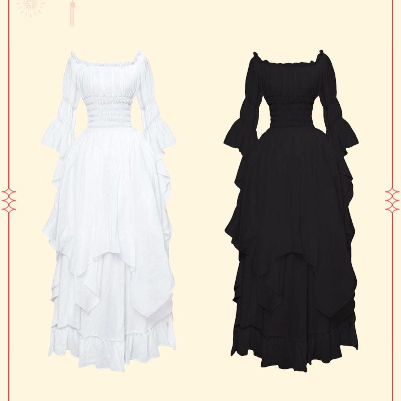 Hs7001 Qita Renaissance Costume With Polyester Fabric Unisex Medieval Halloween Dress For Game Anime Role Play Sizes S-xxl)