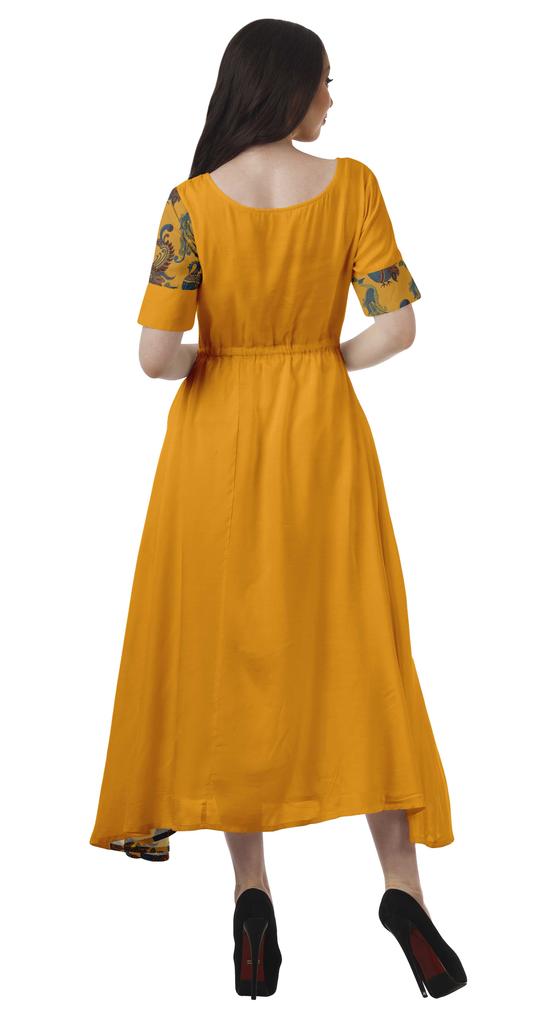 Moomaya Sukienka z krótkim rękawem, wizytowa, wiskozowa santoon, z dekoltem scoop dla