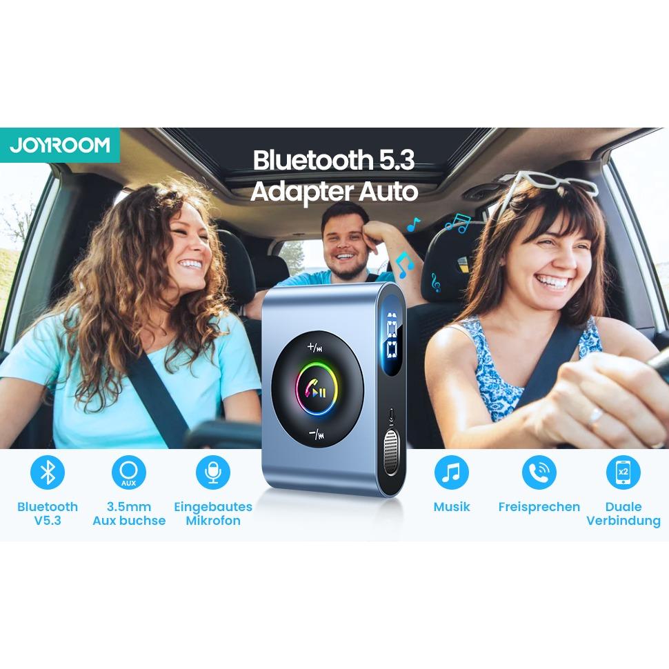Aux Car Bluetooth 5.3 Adapter, Hi-Fi Stereo Audio, Aux for Hands-Free Kit, Noise Reduction, Bluetooth Aux Receiver, 3.5 Mm Jack for Car Sound System