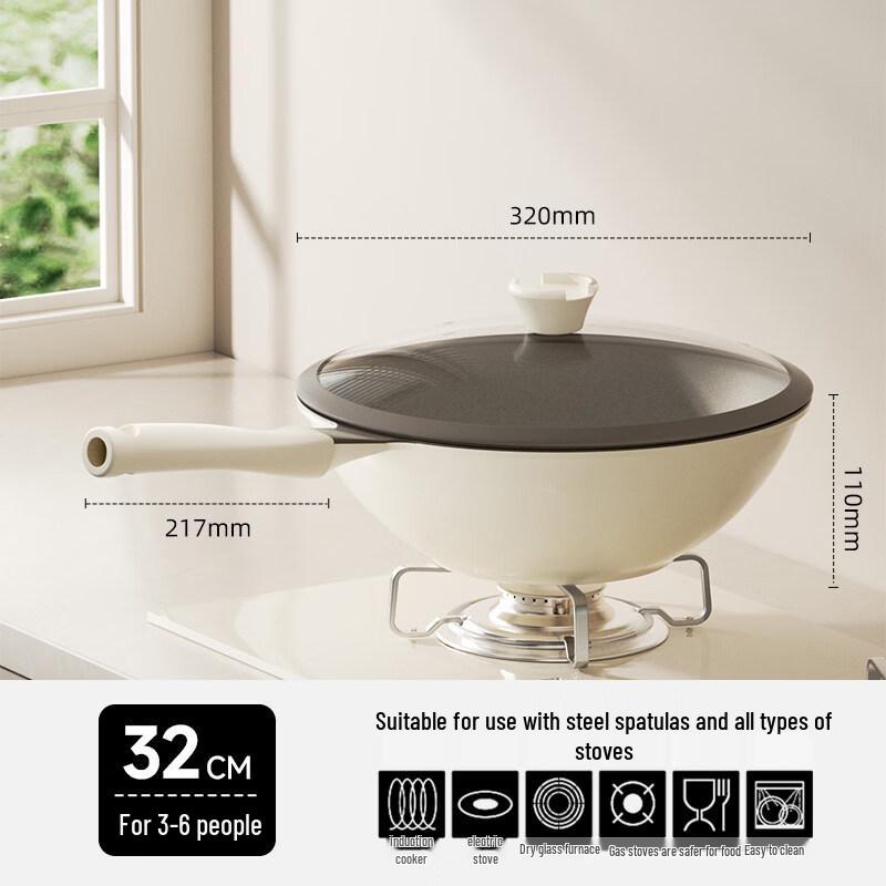REDCHEF 32cm Titanium Ceramic Non-stick Stir-fry Pan