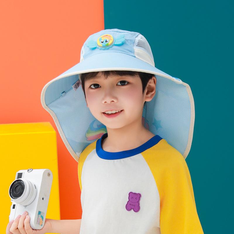 Pony Baoli Children'S Sunscreen Hat Summer Big Eaves Sun Hat Boys And Girls Breathable Sun Hat Cartoon Cute