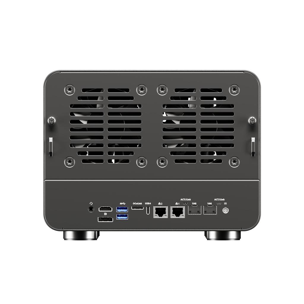 WTR MAX AMD Ryzen 7 Pro 8845HS NAS Mini PC DDR5 5600MHz Obsługuje 4×2.5/3.5"HDD 2×M.2 2280 NVMe Komputer Stacjonarny NAS DIY